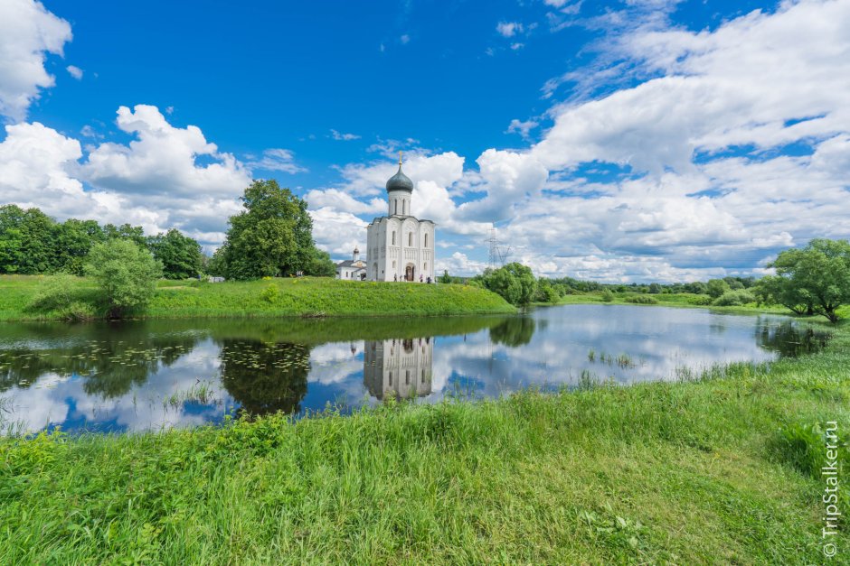 Церковь Покрова на Нерли природа рассвет