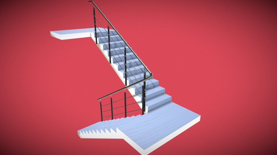 Лестница металлическая 3d модель