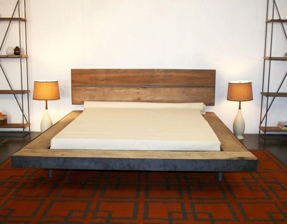 Кровать с балдахином в стиле лофт
