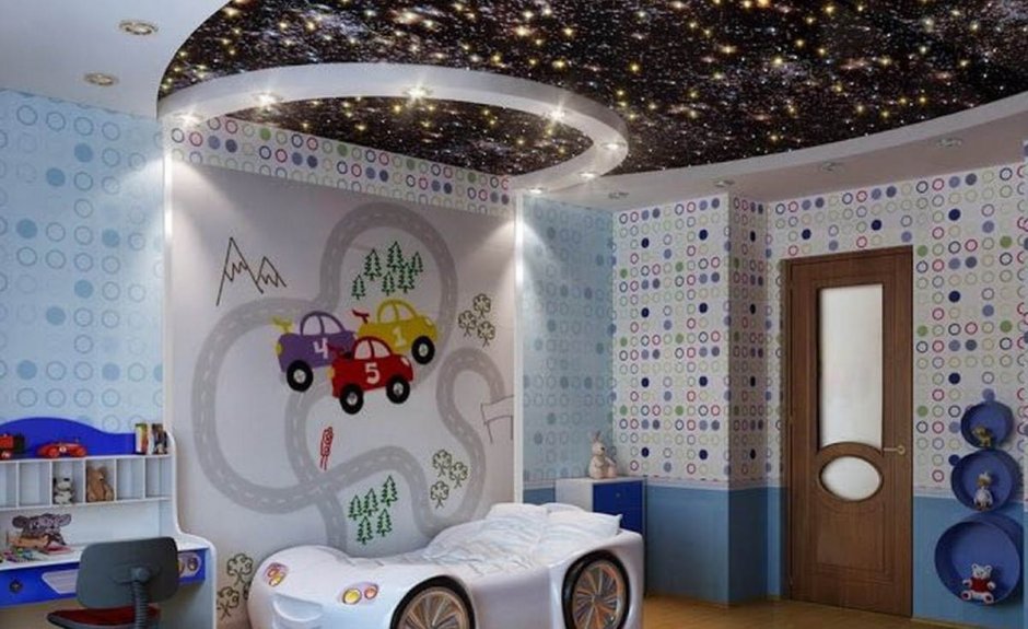 Потолок в детской комнате натяжной