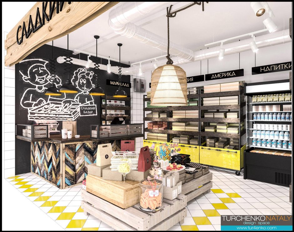 Дизайн магазина сладостей