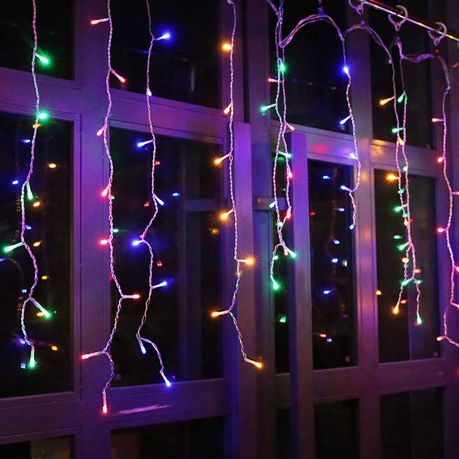 Гирлянда бахрома уличная (наружная) Springos 8 м 200 led cl0203 Mix
