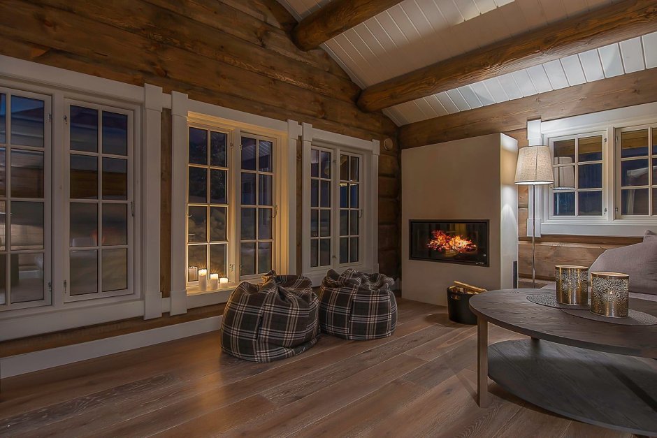 Интерьер норвежского деревянного дома
