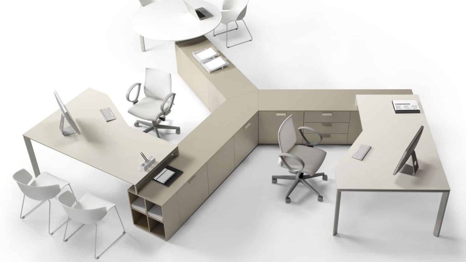 Дизайнерские криволинейные столы для офиса