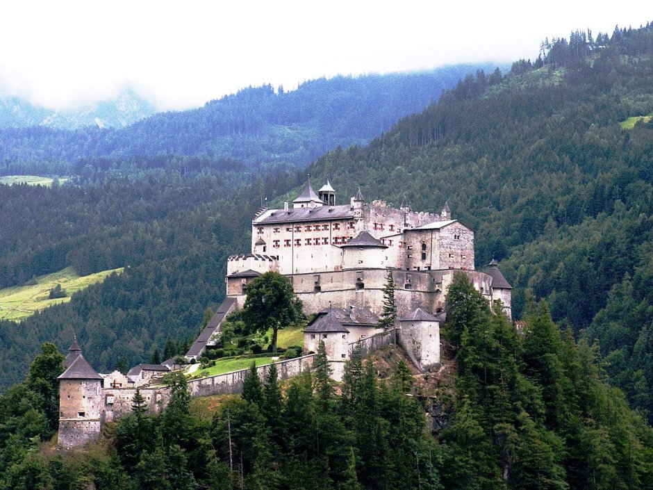 Соколиная охота в замок Верфен в Австрии