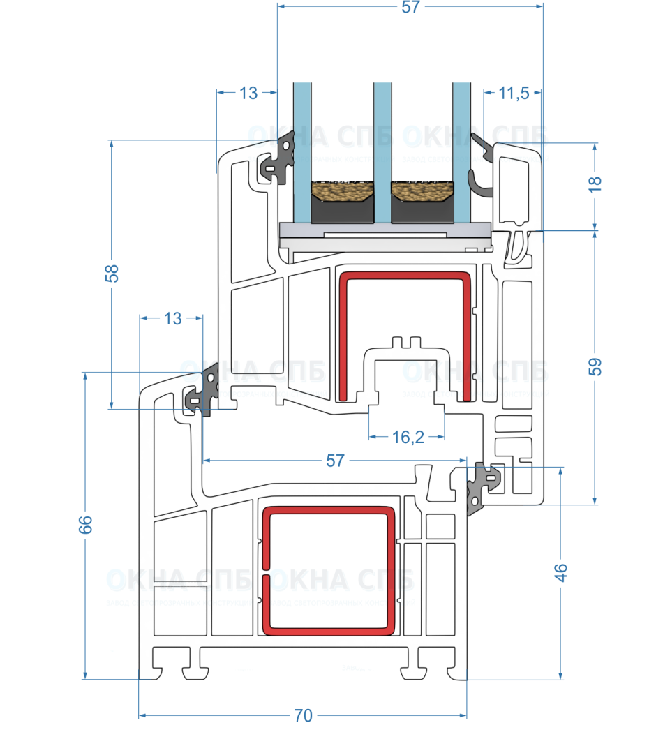 Стеклопакет 1200х1200 однокамерный