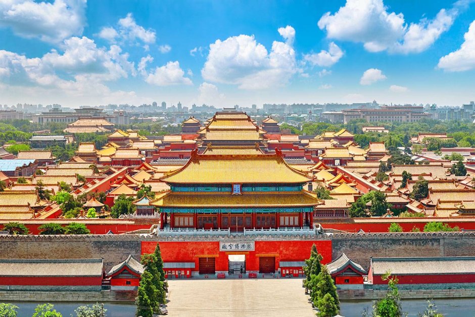 Запретный город в Пекине вид сверху