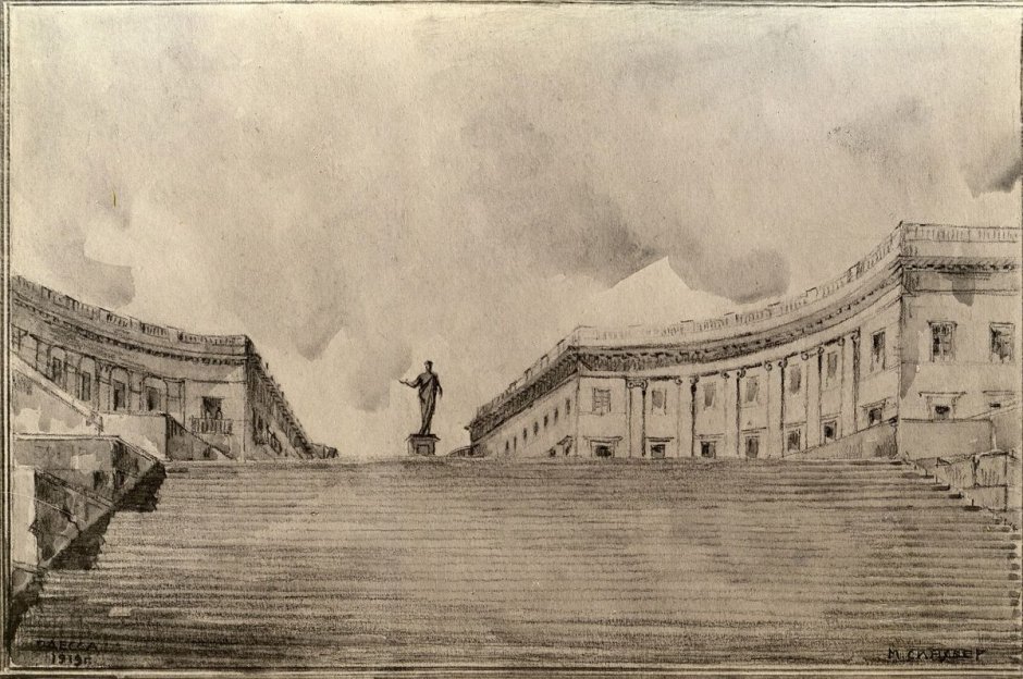 Одесса Потемкинская лестница и набережная порт