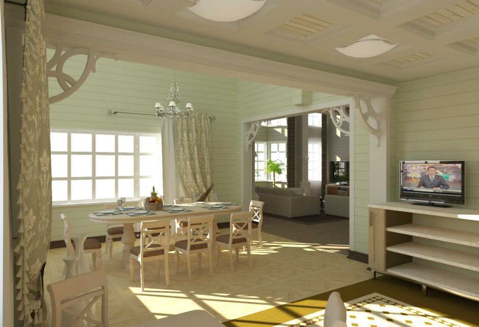 Tikkurila зеленый имитация бруса