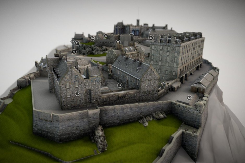 Эдинбургский замок Шотландия старый