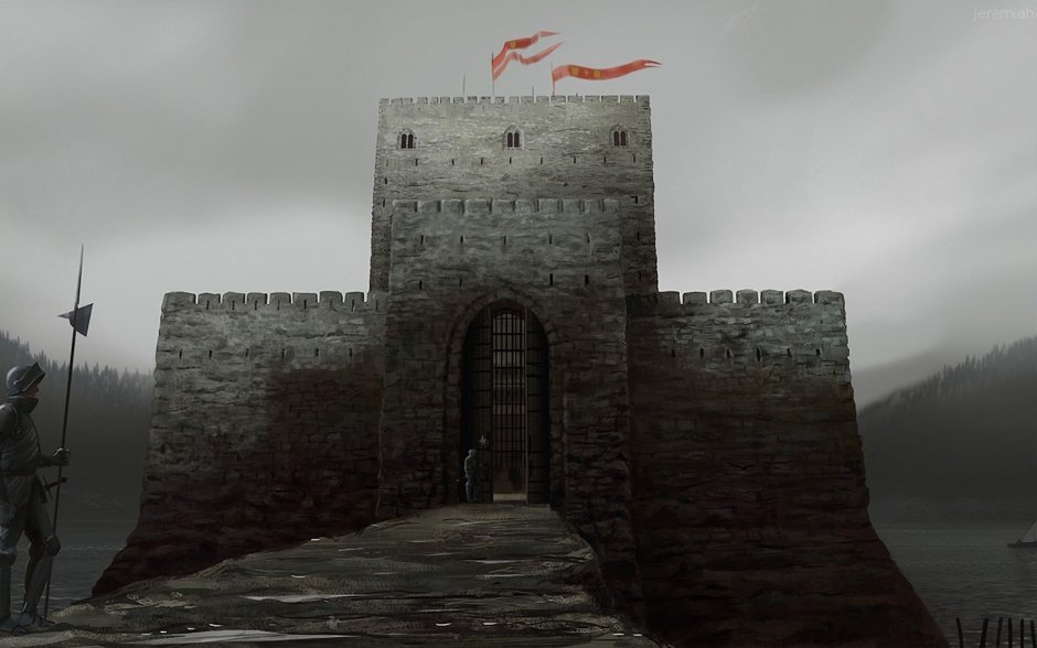Ворота средневекового замка арт