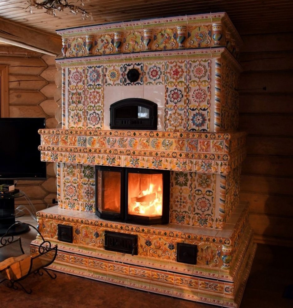Гостиная с камином
