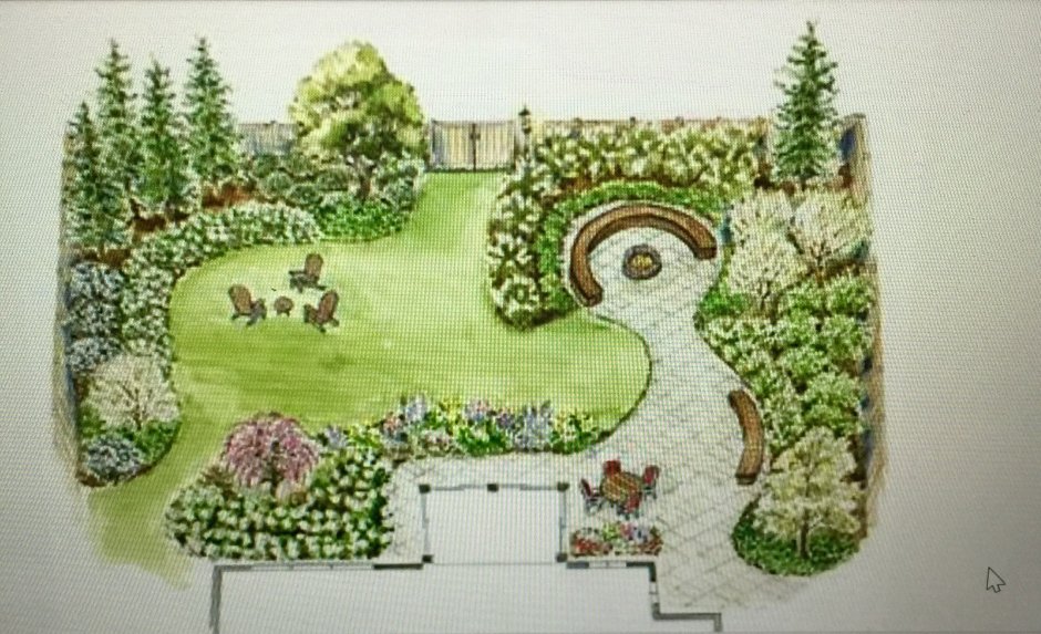 Пейзажный сад план