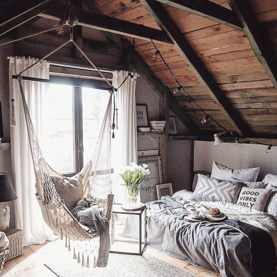 Спальня в хипстерском стиле