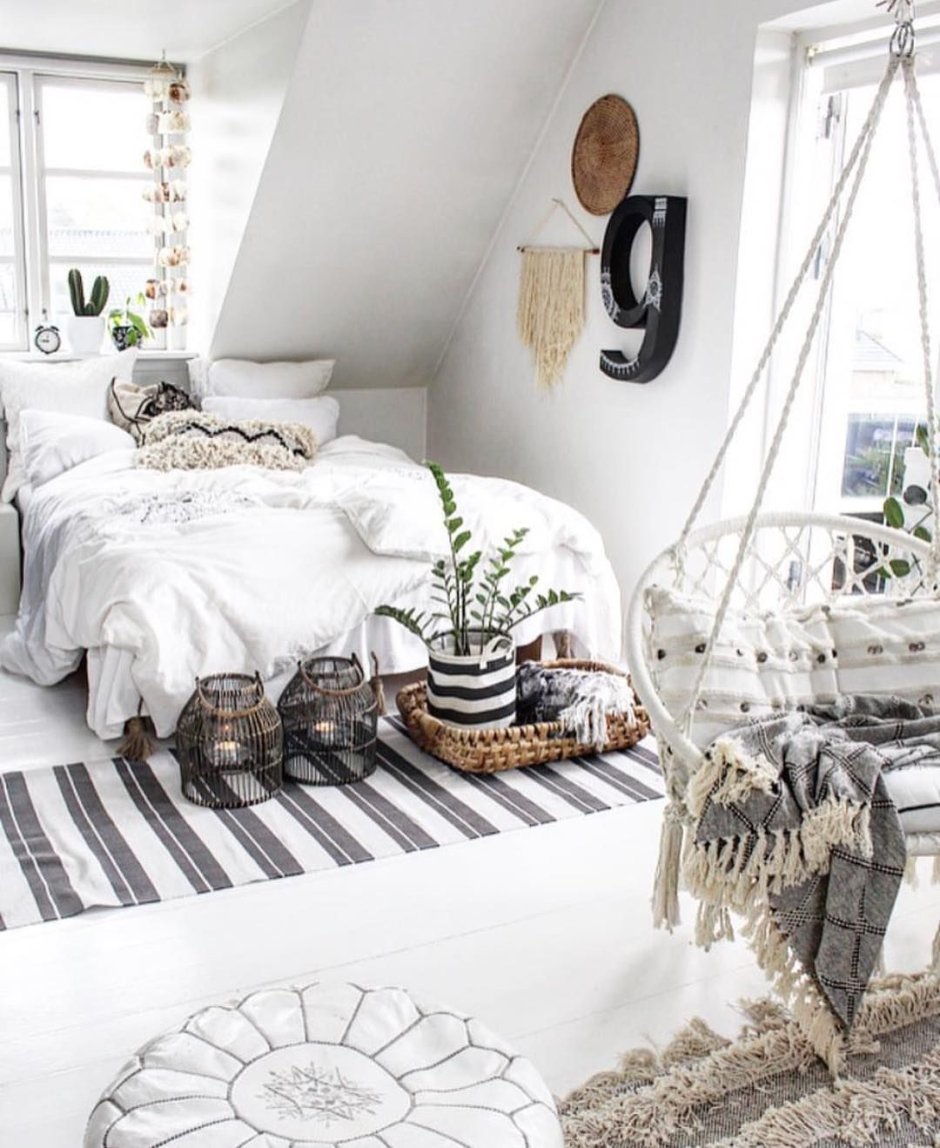 Спальня в стиле Сканди бохо