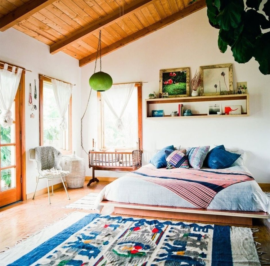 Интерьер спальни в стиле бохо Шик