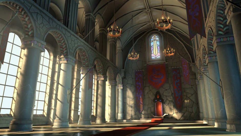 Дворец Тронный зал трон фэнтези