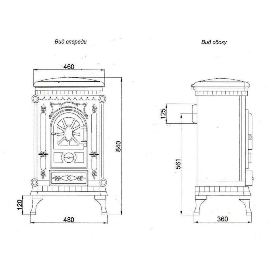 Дровяная печь-камин Contura c 11c