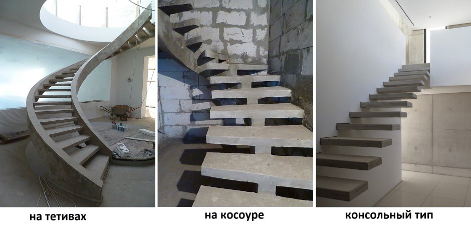 Опоры для бетонной лестницы