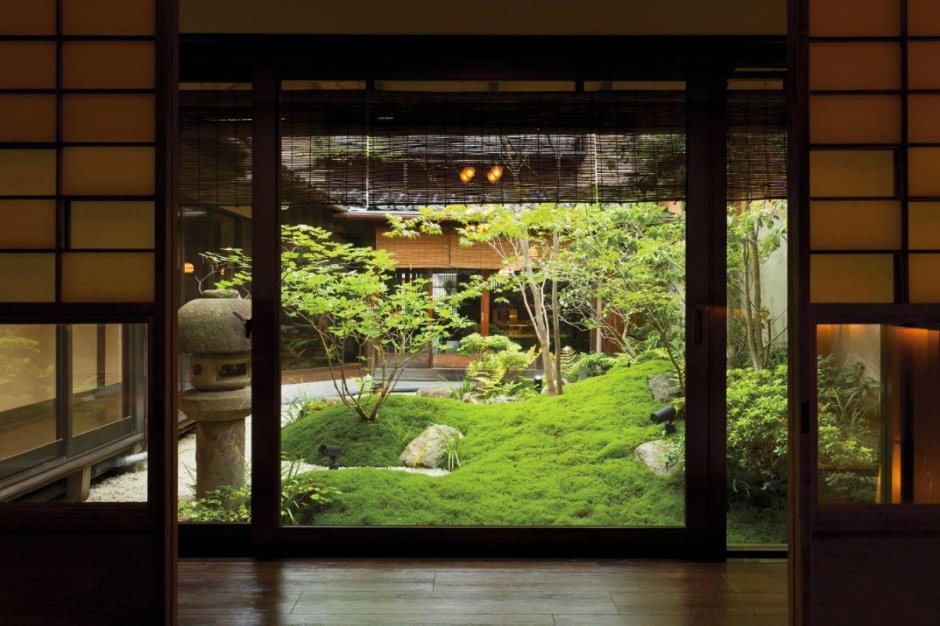 Панорамное окно японский стиль
