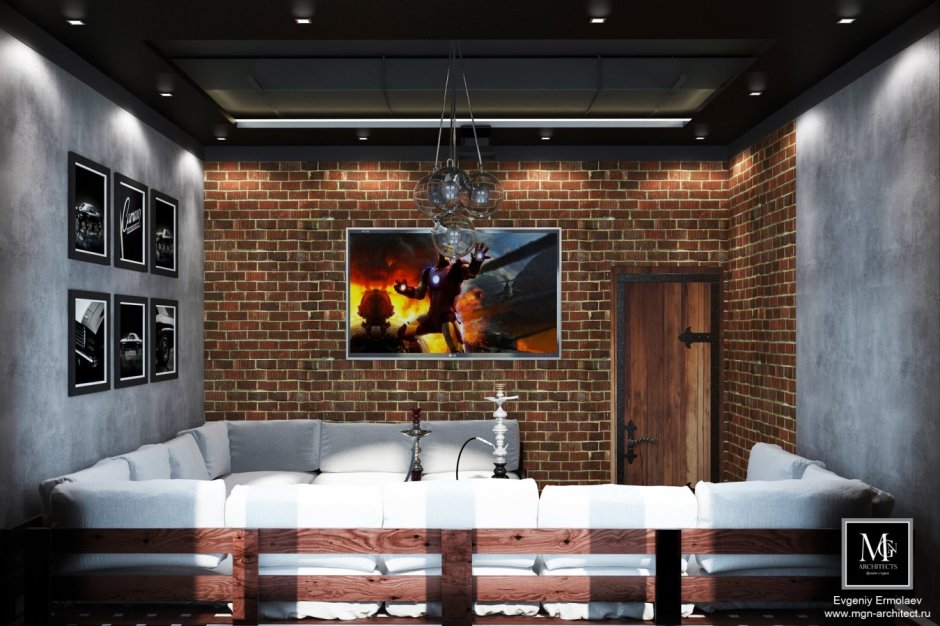 Кальянная в стиле лофт