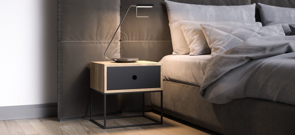 Прикроватная тумба Cortez Charcoal Floating Nightstand