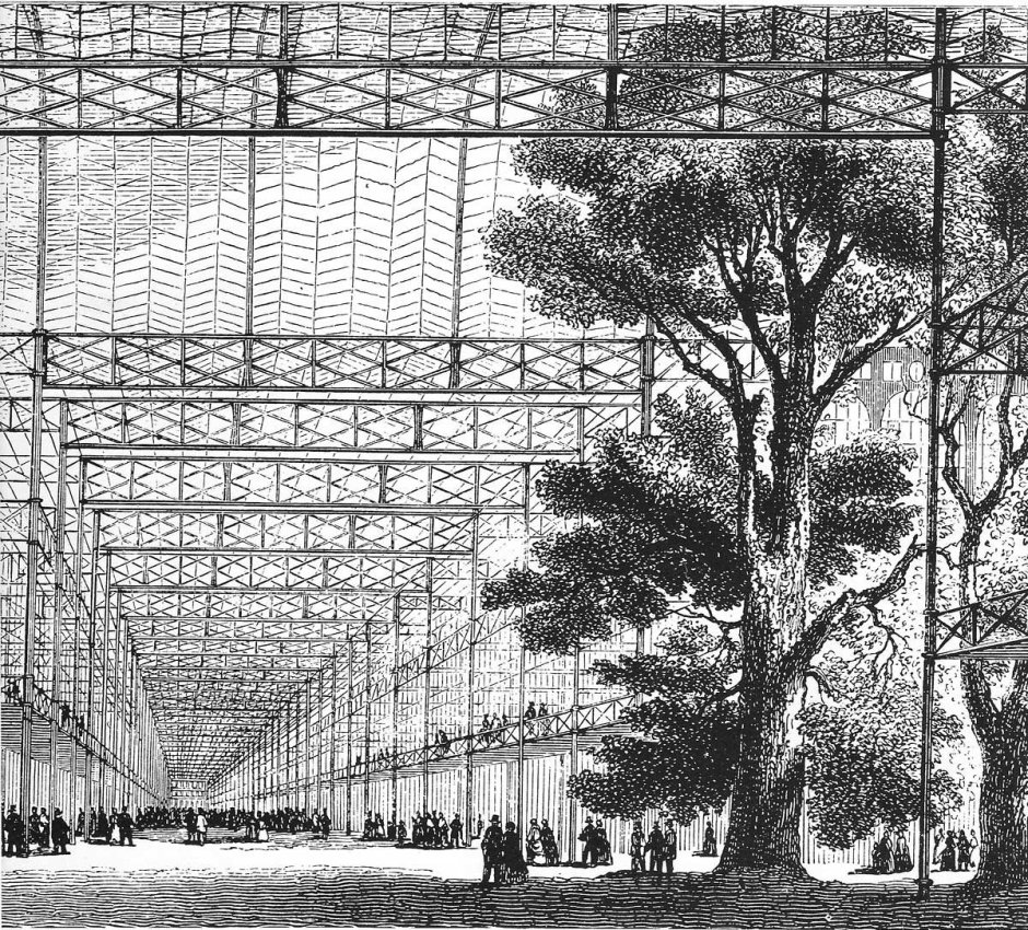 Хрустальный дворец в Лондоне д Пэкстон 1851г фасад