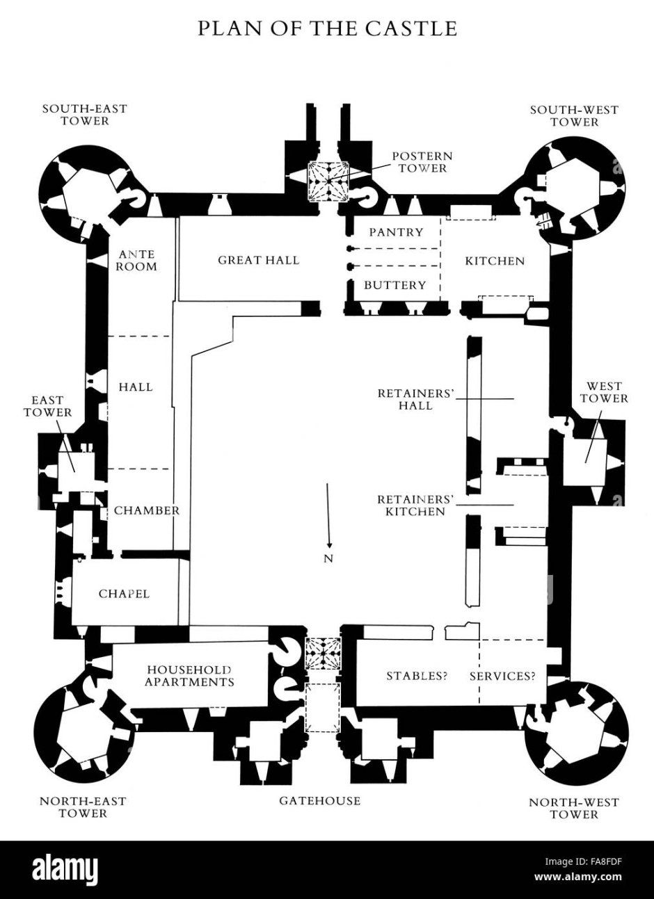 Замок Бодиам Англия план