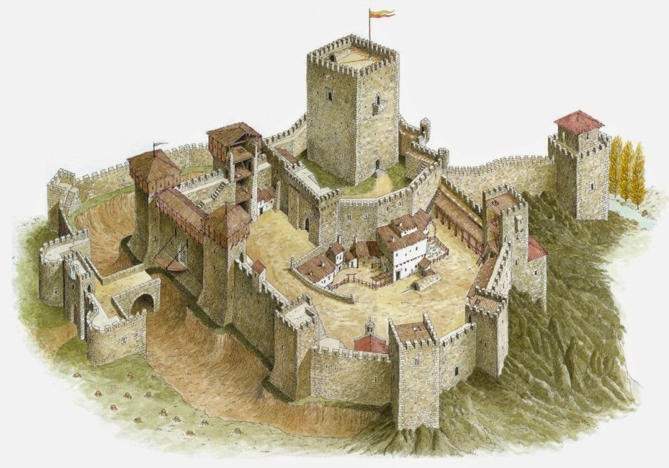 Рыцарский замок средневековья донжон