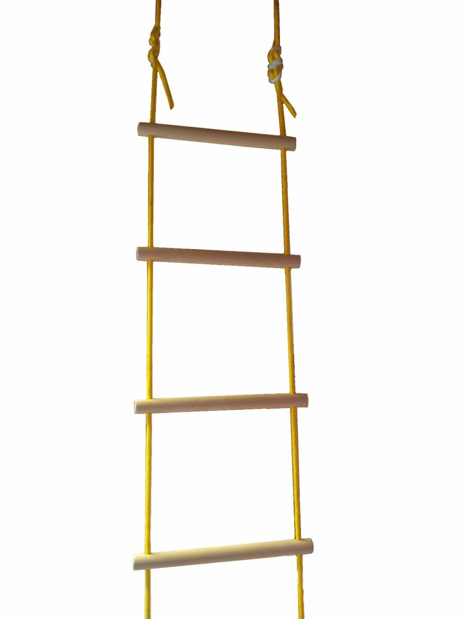 Лестница веревочная деревянная