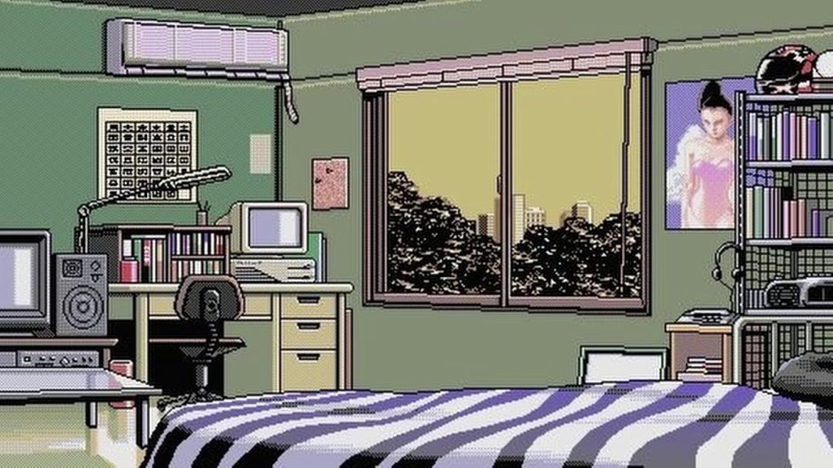 Пиксельные фоны комнаты