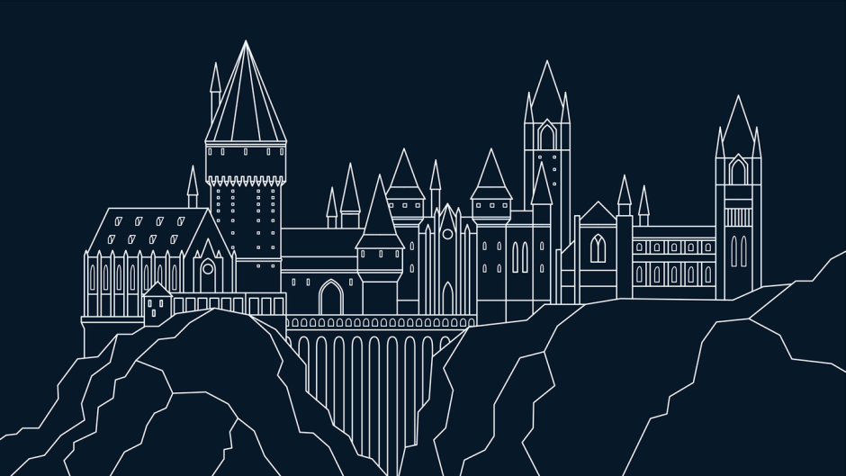 Очертание замка Гарри Поттер