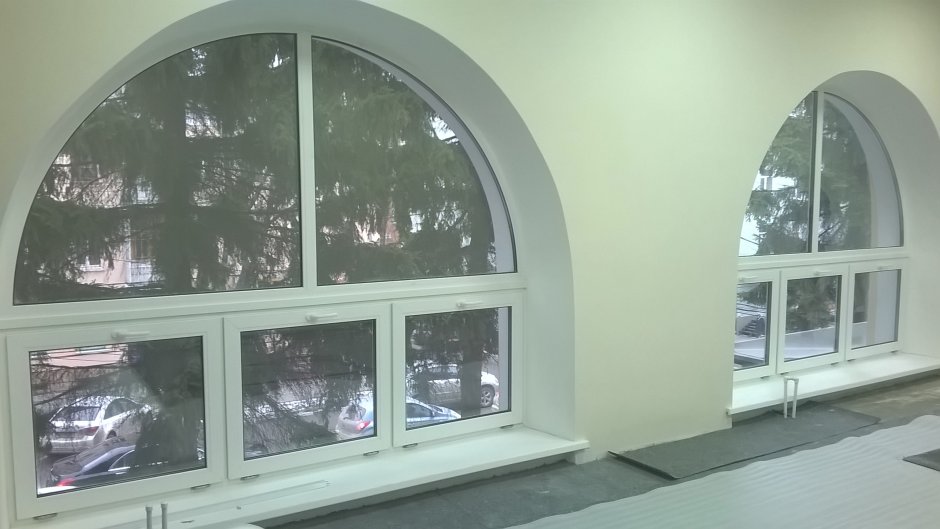 Отделка ПВХ пластиковых арочных окон