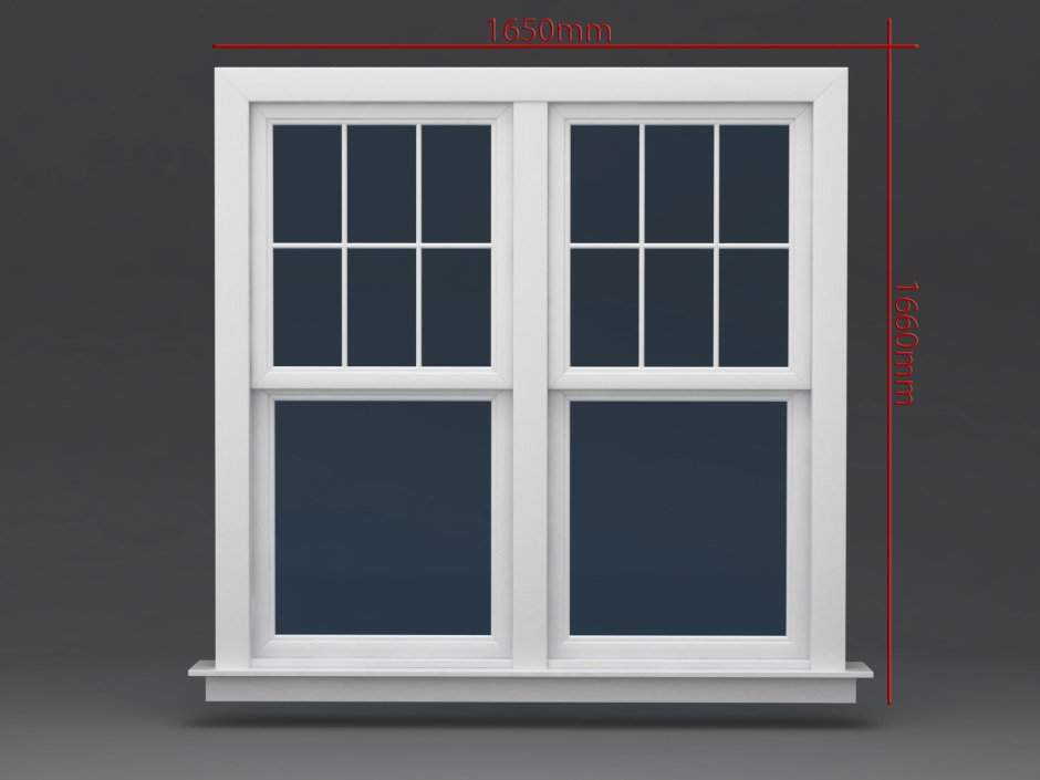 Модель окна 3d Max
