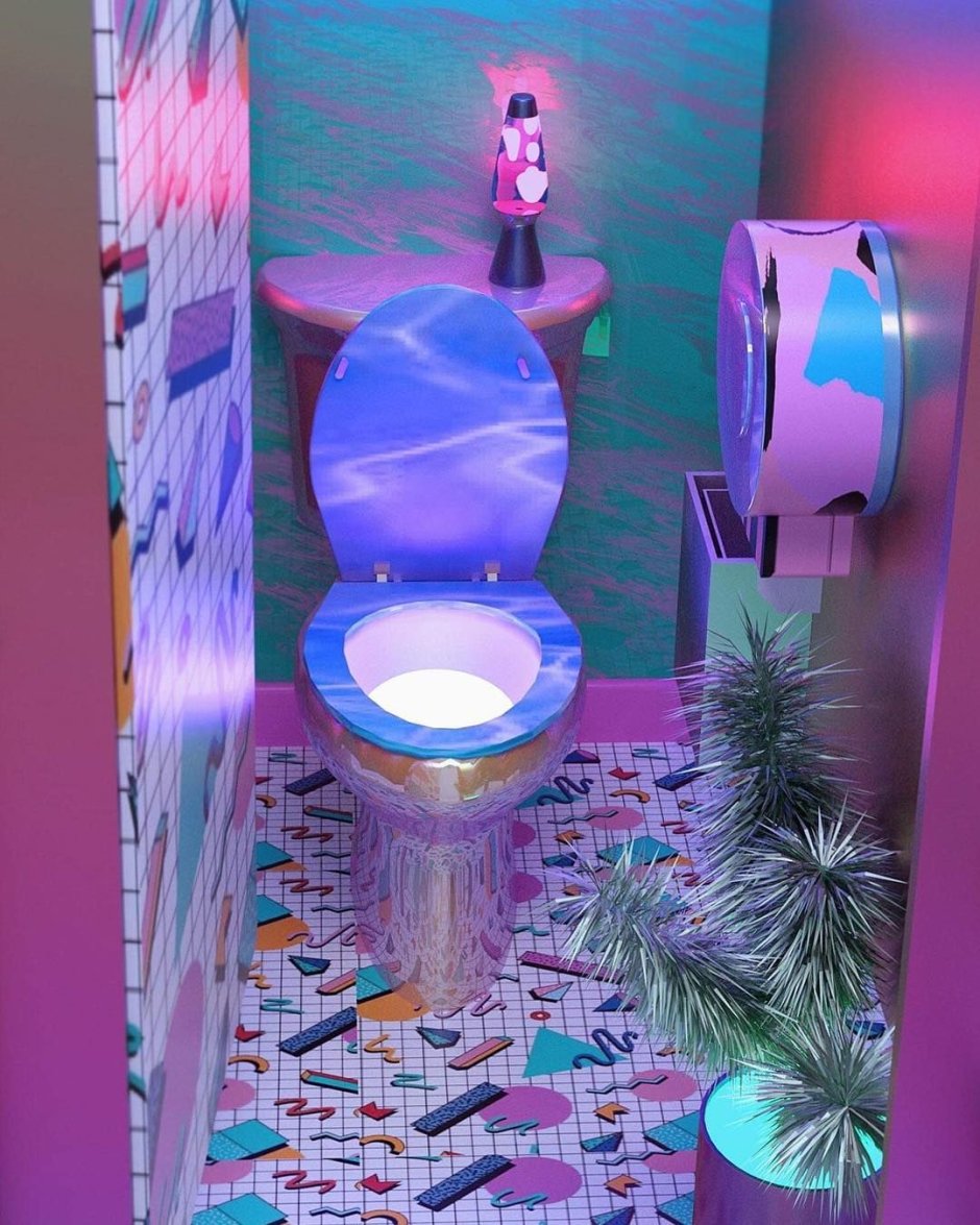 Туалет в стиле космос