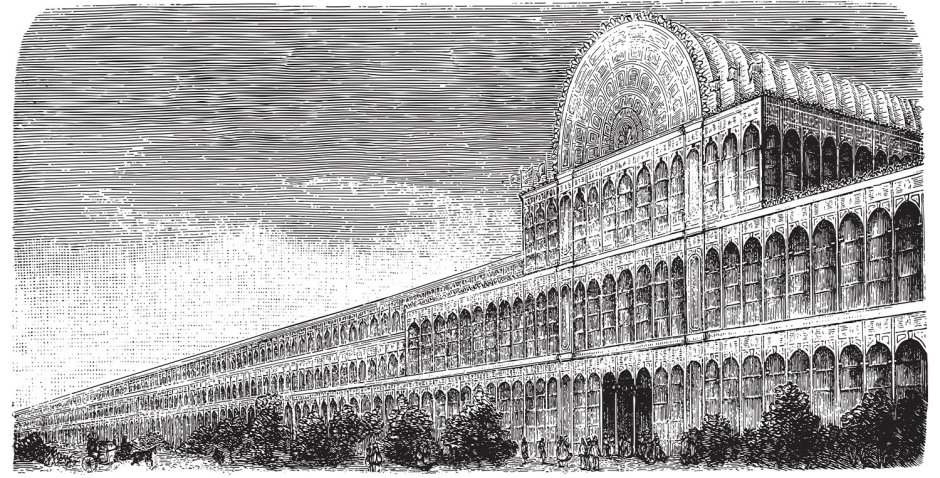 Хрустальный дворец в Лондоне 1851 план