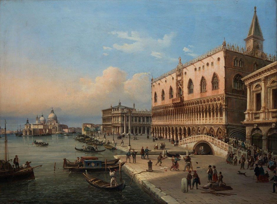 Дворцы Венеции на большом канале