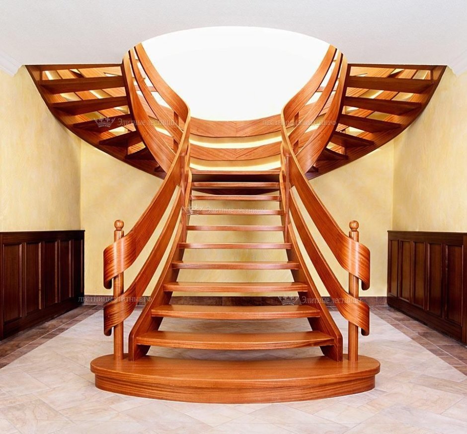 Необычные деревянные лестницы
