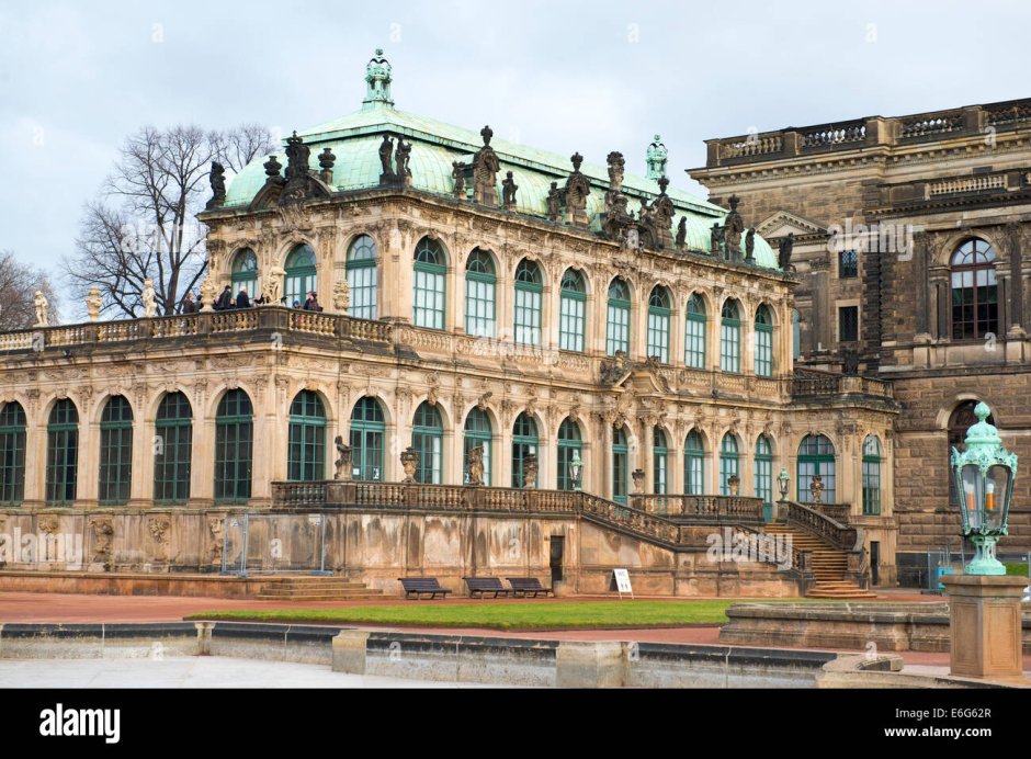 Дрезден дворец Цвингер ночной