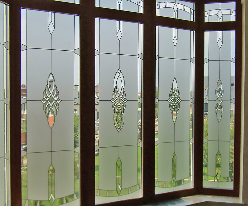Алюминиевые окна 60 профиль коричневые с СПО