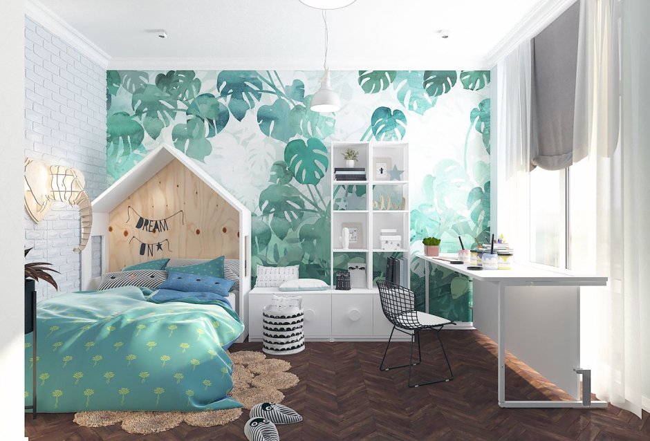 Детская комната в тропическом стиле