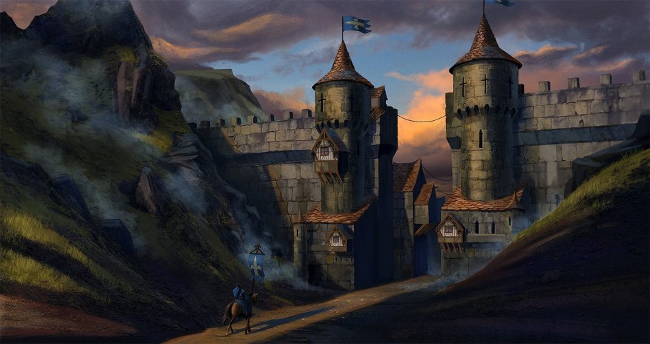 Стены замка в средневековье