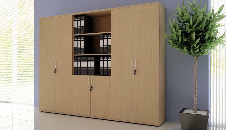 Шкаф для документов open Cabinet 800х400х1823мм светло-серый ЛДСП Fresh