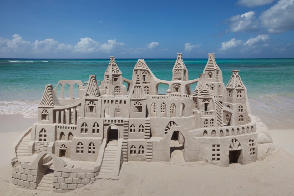 Песочный замок вектор
