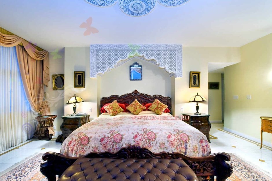 Марокканский стиль в интерьере спальни