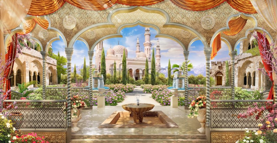 Фрески Аффреско мечети