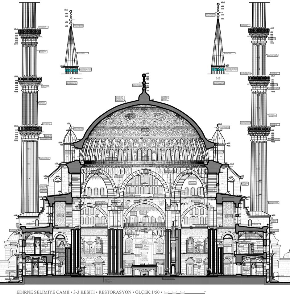 Голубая мечеть в Стамбуле чертежи