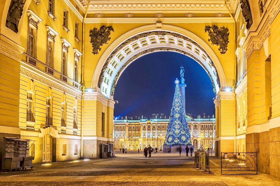 Санкт Петербург арка главного штаба новый год