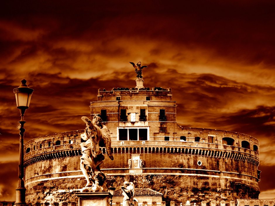 Рим замок Святого ангела картины