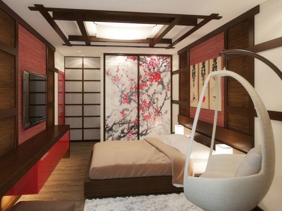 Спальня в японском стиле 12кв